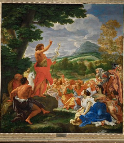 El sermón de San Juan Bautista ... de Giovanni Battista (1639-1709) Gaulli