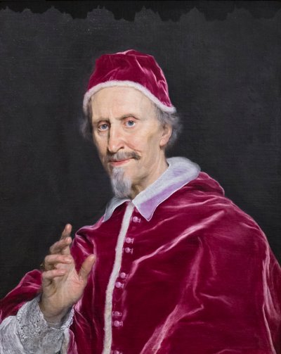 Retrato de Clemente IX Rospigliosi en bendición de Giovanni Battista (1639 1709) Gaulli