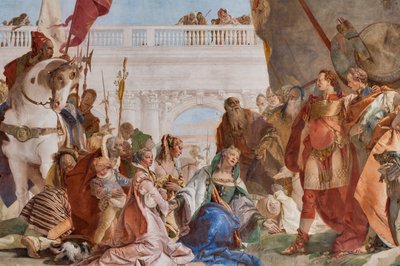 Continencia de Alejandro Magno (detalle) de Giovanni Battista Tiepolo