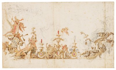 Diseño de una góndola ceremonial que representa el triunfo de Polonia de Giovanni Battista (1696 1770) Tiepolo