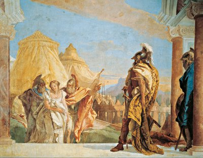 Euribates y Talthybius llevando a Briseida a Agamenón de Giovanni Battista Tiepolo