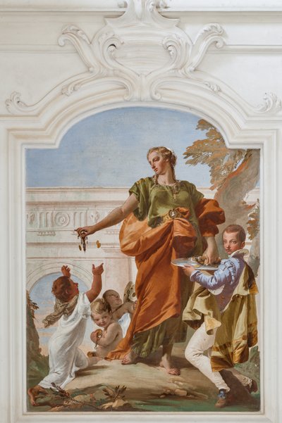 Generosidad distribuyendo regalos de Giovanni Battista Tiepolo