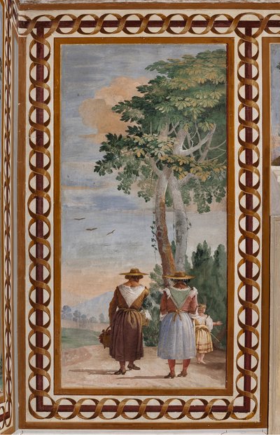 Alojamientos para invitados, Sala de las Escenas Rurales: "Paisaje con campesinos" de Giovanni Battista Tiepolo