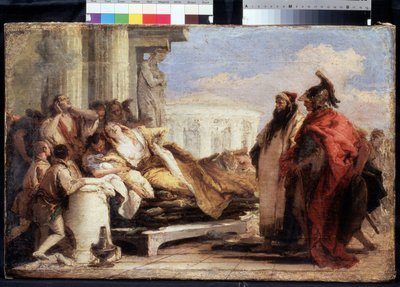 La muerte de Dido (La muerte de Dido). Pintura de Giambattista Tiepolo (1696-1770). Óleo sobre lienzo, 40 x 63 cm de Giovanni Battista Tiepolo