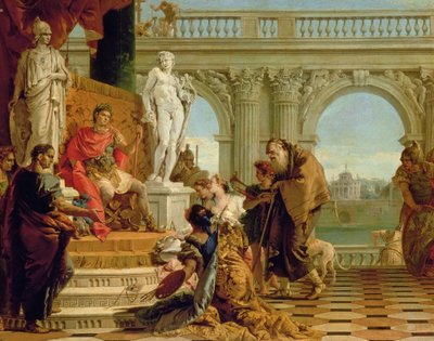 Mecenas presentando las artes liberales al emperador Augusto (63 a.C.-14 d.C.) c.1745 de Giovanni Battista Tiepolo