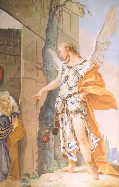 Sarah y el ángel de Giovanni Battista (1696 1770) Tiepolo
