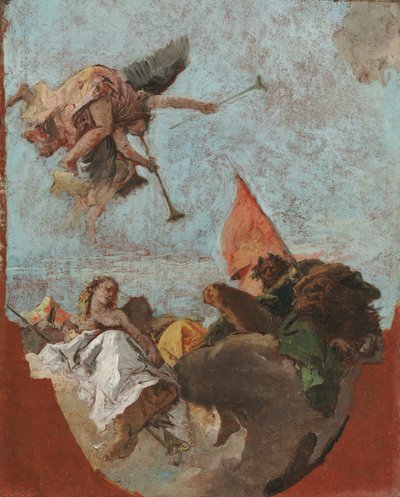 Boceto para un techo, c.1750 (óleo sobre lienzo) de Giovanni Battista Tiepolo