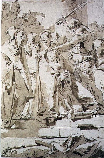 La decapitación de un obispo de Giovanni Battista Tiepolo