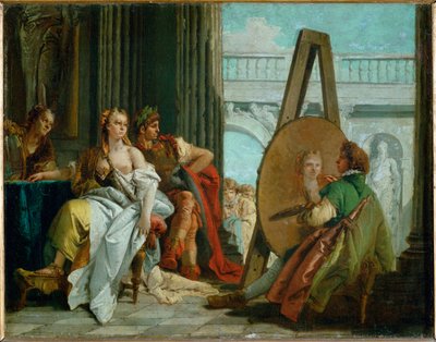 El pintor Apeles, Alejandro Magno y Campaspe ... de Giovanni Battista (1696-1770) Tiepolo