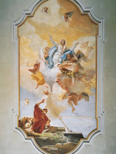 Asunción, por Giovanni Battista Tiepolo (1696-1770), fresco, Oratorio de la Pureza, Udine de Giovanni Battista Tiepolo