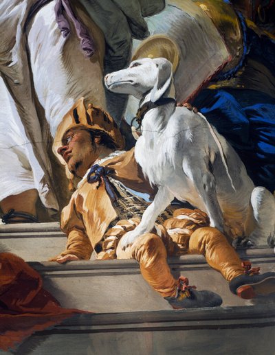 Enano y perro (detalle) de Giovanni Battista Tiepolo