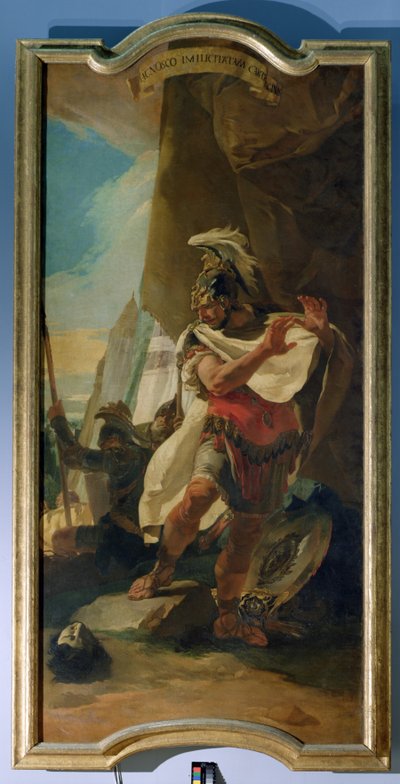 Aníbal con la cabeza de su hermano Hasdrúbal de Giovanni Battista Tiepolo