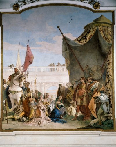 La familia de Darío III Codomano (detalle) de Giovanni Battista Tiepolo