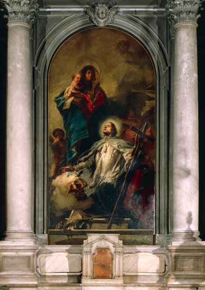 La Virgen apareciendo a San Juan de Nepomuceno de Giovanni Battista Tiepolo