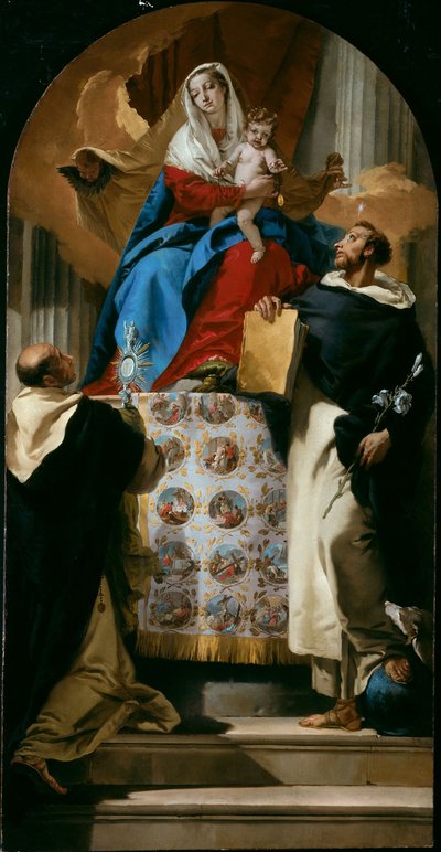 La Virgen y el Niño con los santos Domingo y Jacinto de Giovanni Battista Tiepolo
