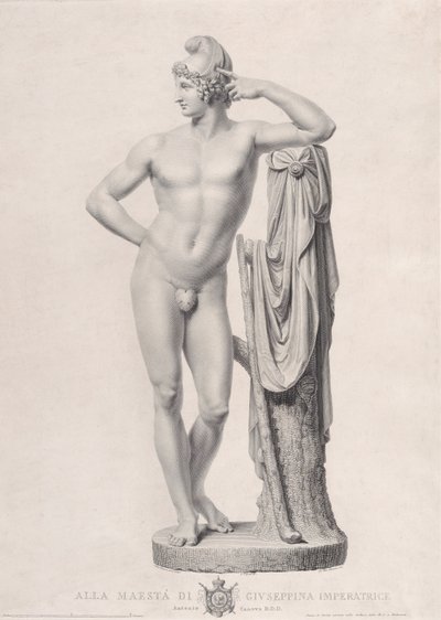 París apoyado en un tocón de árbol, 1817 de Giovanni Battista Balestra