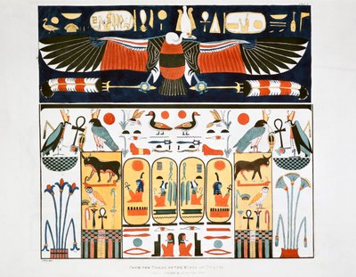 Mural de las Tumbas de los Reyes en Tebas, 1820 de Giovanni Battista Belzoni