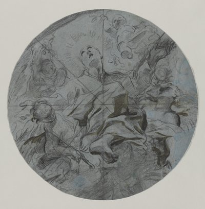 Apoteosis de un Santo (recto) de Giovanni Battista Benaschi