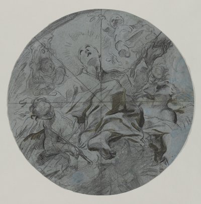 Apoteosis de un santo (recto) de Giovanni Battista Benaschi