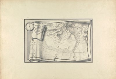 Plano de las ruinas de Sardis con vestigios de edificios antiguos que aún existían en 1750 de Giovanni Battista Borra