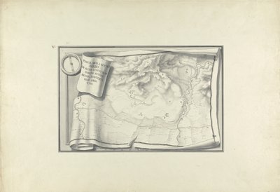 Plano de las ruinas en Sardis con vestigios de edificios antiguos aún existentes en 1750, c.1750 de Giovanni Battista Borra