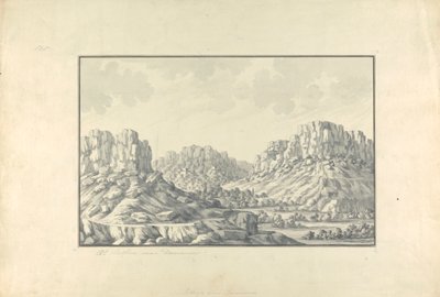 Vista de las colinas o ruinas cercanas a Damasco de Giovanni Battista Borra