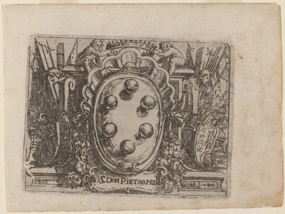 Dedicación a Don Pietro Medici de "Bizzarie di varie Figure" de Giovanni Battista Bracelli