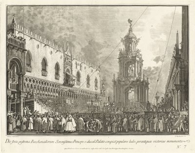 El Dogo asiste al Festival Giovedi Grasso en la Piazzetta, 1763-1766 de Giovanni Battista Brostoloni