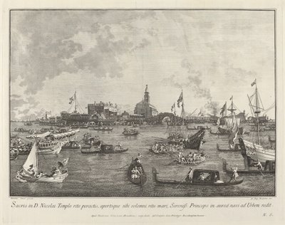 El Dogo en el Bucintoro Saliendo de San Nicolò di Lido, 1763-1766 de Giovanni Battista Brostoloni