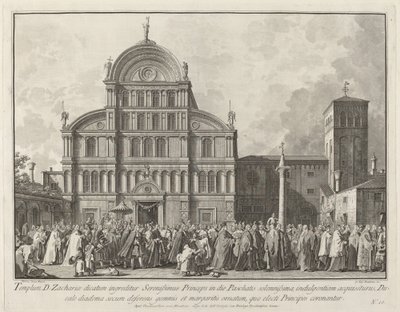 Visita del Dogo a San Zacarías el día de Pascua, 1763-1766 de Giovanni Battista Brostoloni