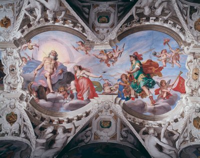 Afrodita implorando a Zeus que no mate a su amante Anquises de Giovanni Battista Carlone