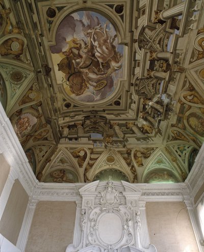 La caída de Faetón (1625) - Fresco en trompe l
