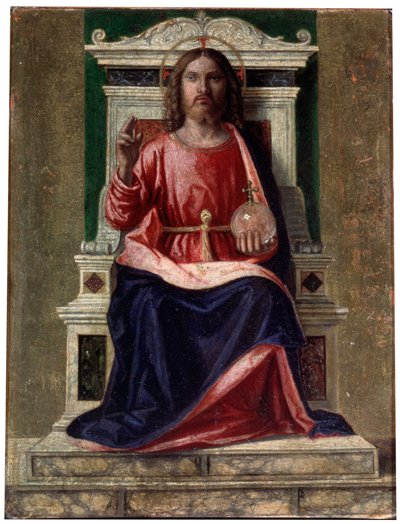 Cristo entronizado, Salvador del Mundo, c. 1505 de Giovanni Battista Cima da Conegliano