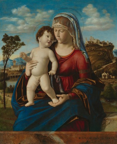 Madonna y el niño en un paisaje de Giovanni Battista Cima da Conegliano