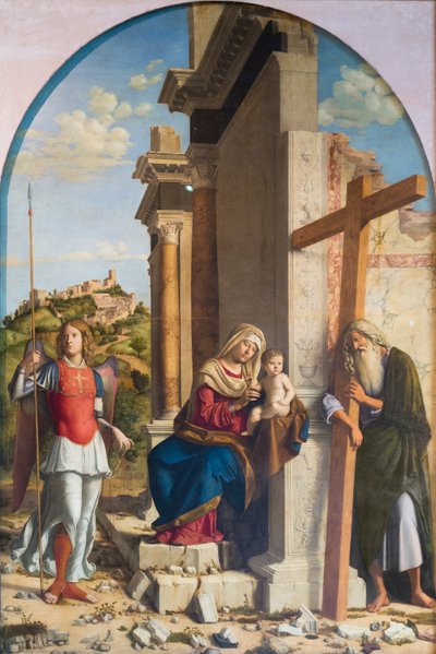 Virgen con el Niño entre San Miguel y San Andrés de Giovanni Battista Cima da Conegliano
