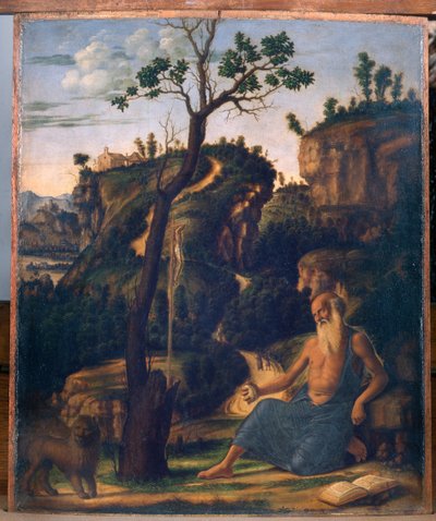 San Jerónimo en el desierto, 1493-94 de Giovanni Battista Cima da Conegliano