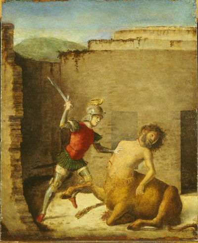 Teseo matando al Minotauro, 1505 de Giovanni Battista Cima da Conegliano