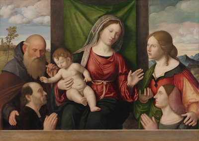 Virgen y Niño con Santos y Donantes, c. 1515 de Giovanni Battista Cima da Conegliano