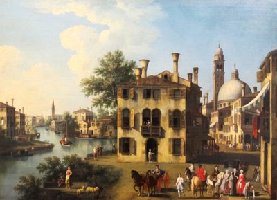 Vista del Brenta, cerca de Dolo de Giovanni Battista Cimaroli