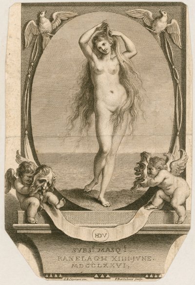 Entrada a un baile de máscaras en Ranelagh, Londres, 14 de junio de 1776 de Giovanni Battista Cipriani