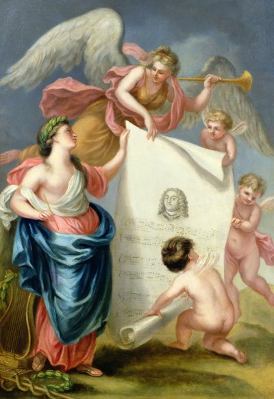 Estudio alegórico para una impresión conmemorativa de Handel de Giovanni Battista Cipriani