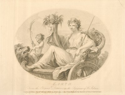 Tierra, grabado por Francescco Bartolozzi (1727-1815) publicado en Londres, 1803 de Giovanni Battista Cipriani