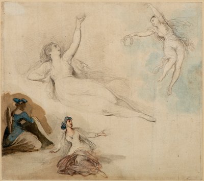 Estudios de figuras de Giovanni Battista Cipriani