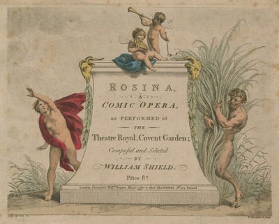 Rosina, una ópera cómica representada en el Theatre Royal, Covent Garden de Giovanni Battista Cipriani