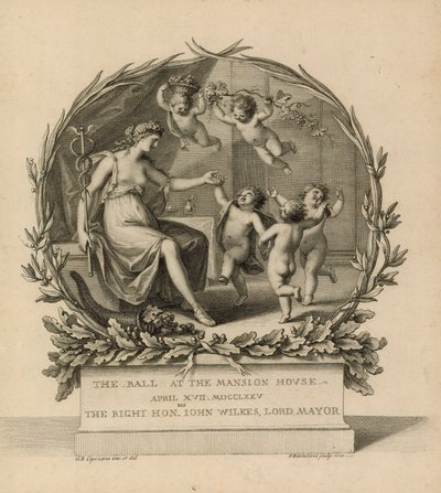 Entrada al Baile en la Mansion House, Londres, 17 de abril de 1775 de Giovanni Battista Cipriani