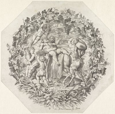 La bacanal conoció al borracho Silenus de Giovanni Battista Costantini