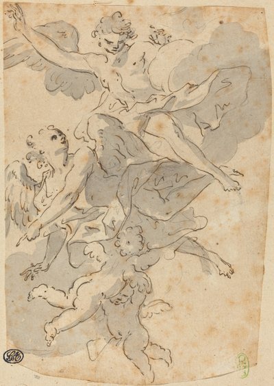 Ángeles y putti de Giovanni Battista Crosato