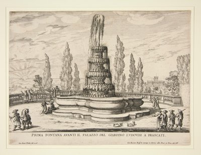 Fuente en los Jardines del Palacio Ludovisi en Frascati de Giovanni Battista Falda