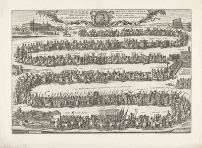 Procesión del Papa Inocencio XI a San Juan de Letrán de Giovanni Battista Falda