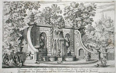 Fuente del Teatro en la Villa Aldobrandina, Frascati, c.1675, de 
